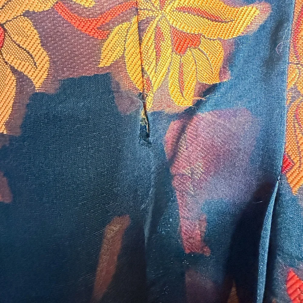 ZacPosen Black and Orange Embroidered Dress - Picture 3 of 9